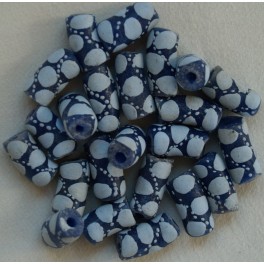 Blå ovale perler 